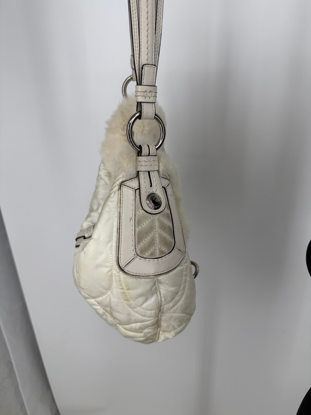 Vtg Y2K Coach “Ski Rabbit” fur hobo bag 2005 - Picture 7 of 16